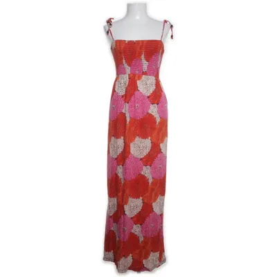 Robe longue (Rouge, Rose, Multicolore) de Indiska Coton, Modal