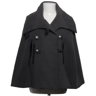 Cape (Gray) from JouJou Polyester, Polyurethane, Wool