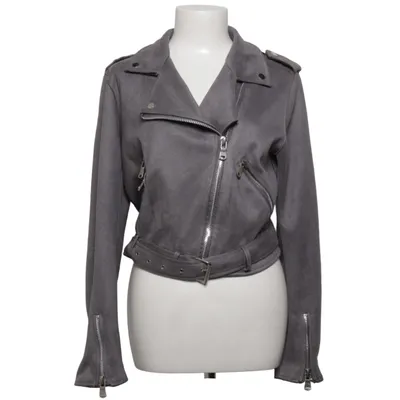 Biker jacket (Gray) from Fascinate Elastane, Polyester