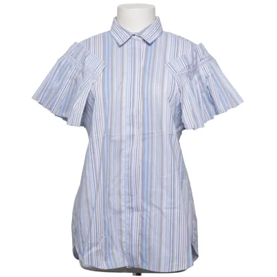 Blouse (Blue, White, Brown) from Britt Sisseck Cotton