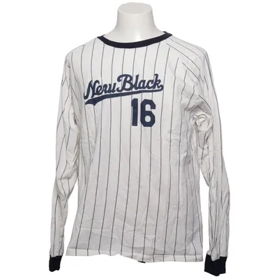 Baseballtrøje (Hvid, Blå) fra New Black Bomuld