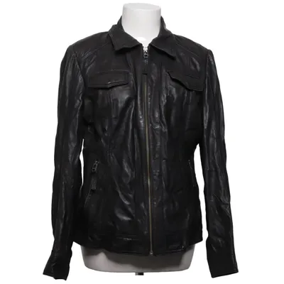 Läderjacka (Svart) från Via Cortesa Skinn, Polyester