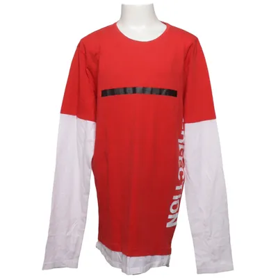 T-shirt à manches longues (Rouge, Blanc) de Dainese Coton