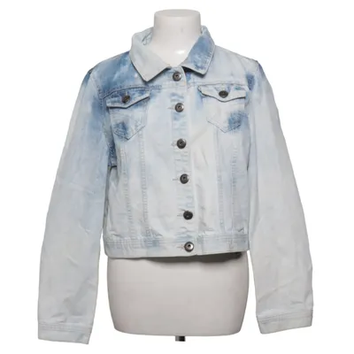 Denimjakke (Blå, Hvid) fra Okay Bomuld, Polyester, Viscose