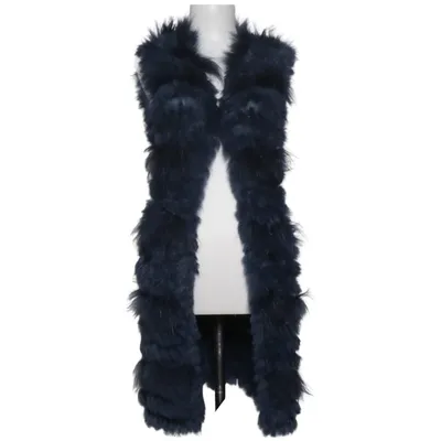 Fur vest (Blue) from Kopenhagen by Andersen Fur, Polyester