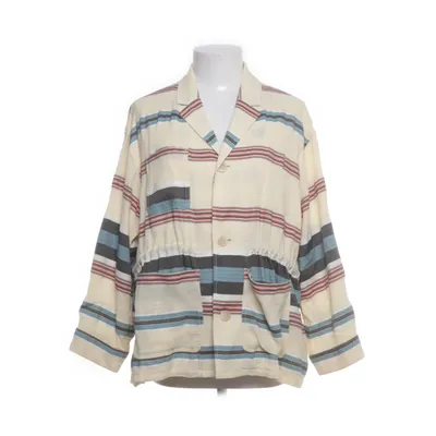Blazer (Beige, Multicolored) from H&M Studio Linen, Metallic fiber, Polyester, Silk, Viscose