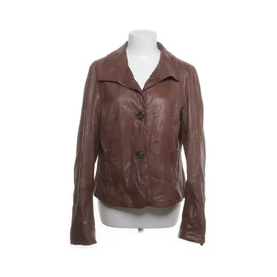 Leren jack (Bruin) van Leonardo Leer, Viscose