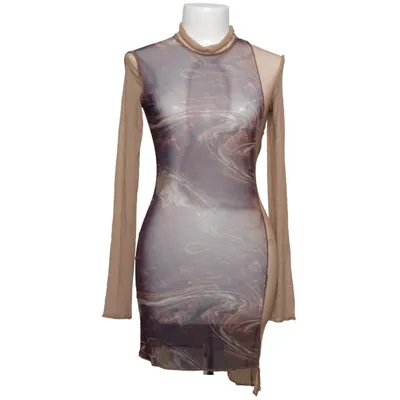 Kjole (Beige, Flerfarvet) fra PrettyLittleThing Elastan, Polyester