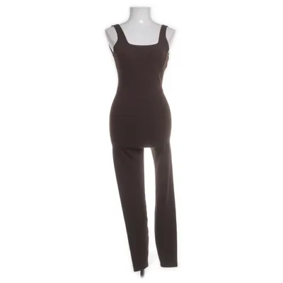 Jumpsuit (Brown) from Glow Mode Elastane, Linen, Polyamide