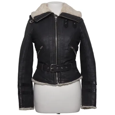 Shearlingjakke (Sort) fra Jofama by Kenza Akryl, Polyester