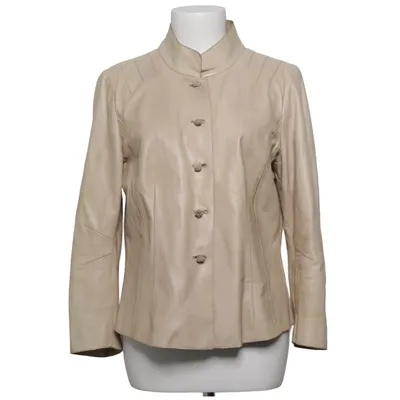 Læderjakke (Beige) fra Armani Collezioni