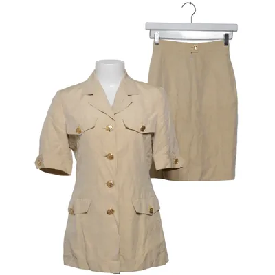 Tailleur jupe (Beige) de Stiff Acétate, Lin, Soie