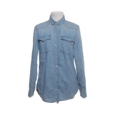Denim blouse (Blauw) van Denim Katoen