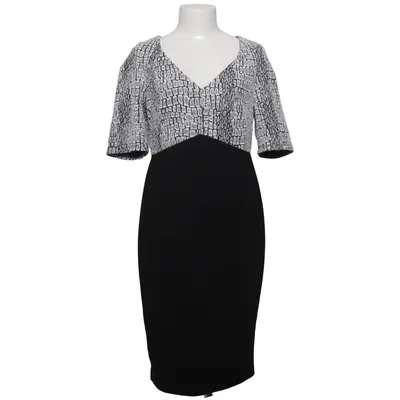 Jurk (Zwart, Wit) van George Elastaan, Polyester, Viscose