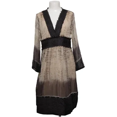 Dress (Beige, Brown, Black) from Magic Woman Silk, Viscose