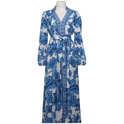 Långklänning (Blå, Vit) från Jus de Pom Polyester