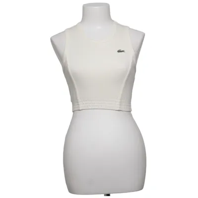 Crop Top (Weiß) von Lacoste Baumwolle, Elasthan