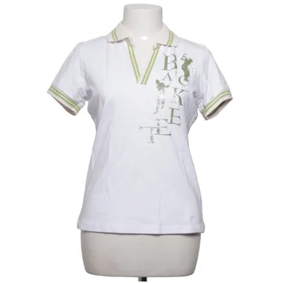 Poloshirt (Wit, Groen) van Backtee Katoen, Elastaan