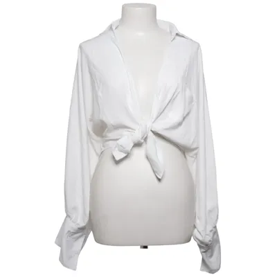 Blouse portefeuille (Blanc) de Clocolor Coton, Polyester