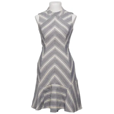 Klänning (Blå, Vit) från Karen Millen Acetat, Bomull, Elastan, Polyester