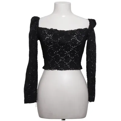 Crop top (Zwart) van Bisou's Project Acryl, Elastaan
