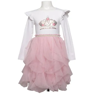 Kjole (Hvid, Pink, Guld) fra Primark Cares Bomuld, Elastan, Polyester
