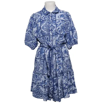 Robe chemise (Bleu, Blanc) de Léa Coton, Lin, Viscose