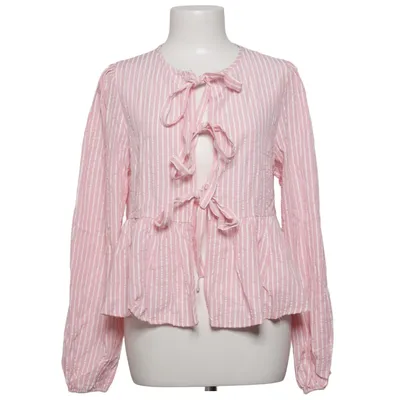 Blouse (Pink, White) from Boohoo Cotton, Polyester, Viscose