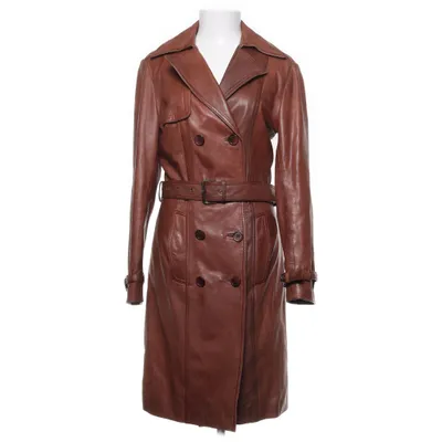 Läderkappa (Brun) från Mauritius Skinn, Polyester