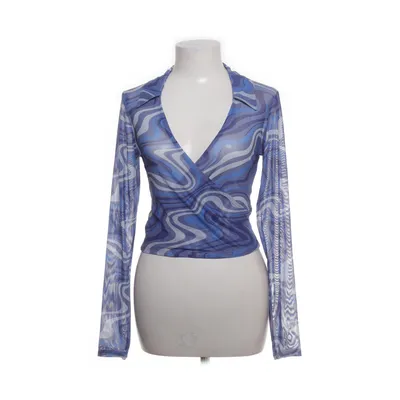 Crop top (Blauw, Wit) van FB Sister Elastaan, Polyester