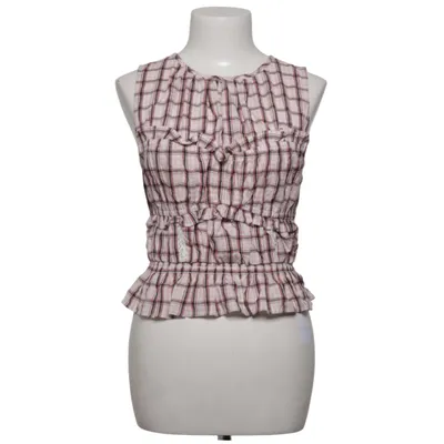 Peplum Top (Weiß, Pink, Schwarz) von Reclaimed Vintage Baumwolle