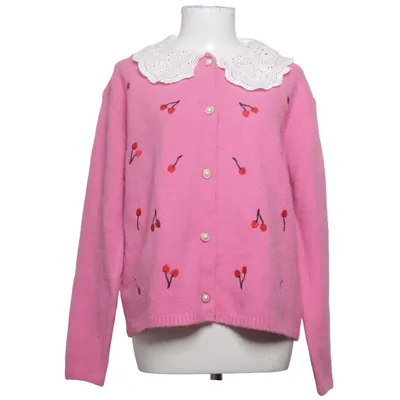 Cardigan (Rose, Blanc) de Never Fully Dressed Acrylique, Élasthane, Polyamide