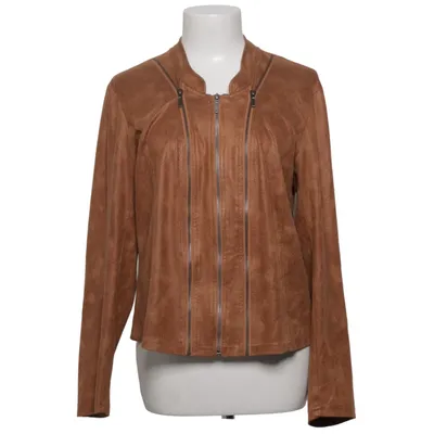 Jacket (Brown) from Luxzuz Elastane, Polyester