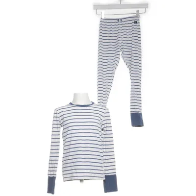 Pyjamas (Vit, Blå) från Polarn O. Pyret Ekologisk bomull, Elastan