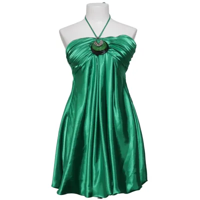 Cocktailkjole (Grøn) fra Maria Bonita Acetat, Polyester