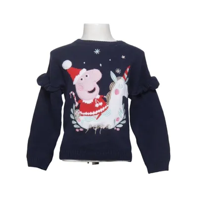 Kersttrui (Blauw, Meerkleurig) van Tu Katoen