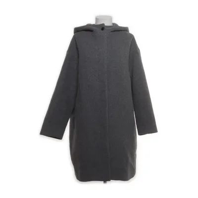 Frakke (Grå) fra Uniqlo Polyester, Uld