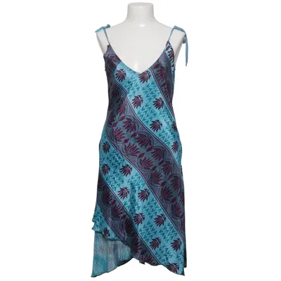 Jurk (Blauw, Lila, Meerkleurig) van India Town Polyester, Zijde