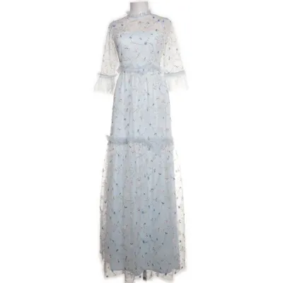 Maxi jurk (Blauw, Meerkleurig) van By Malina Elastaan, Polyester