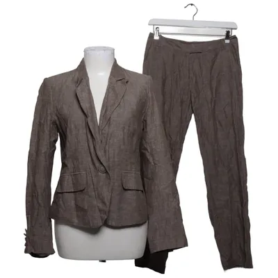 Jakkesæt (Brun) fra Zero Linned, Polyester, Viscose