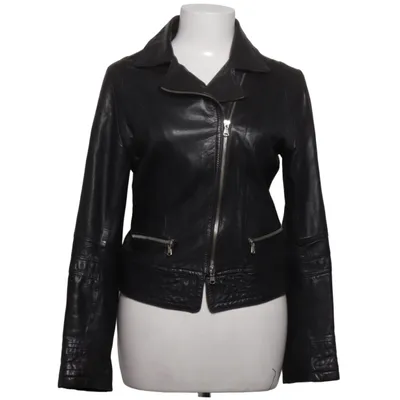 Biker jacket (Black) from vera pelle Leather, Polyester