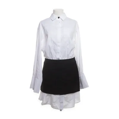 Skjortekjole (Hvid, Sort) fra Remain Elastan, Uld, Viscose, Genanvendt polyester