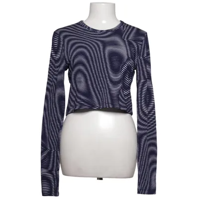 Crop top (Blue, White) from Weekday Elastane, Polyester, Viscose