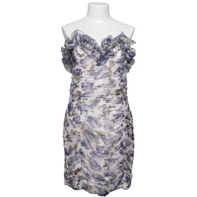 Dress (White, Blue, Multicolored) from Ashwi Polyester