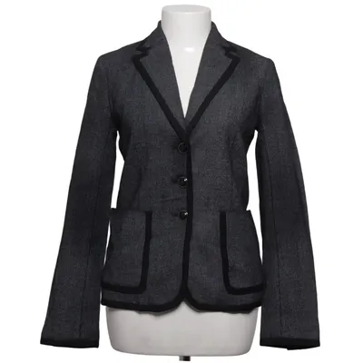Blazer (Gray, Black) from French Connection Acetate, Wool