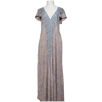 Maxi jurk (Blauw, Geel, Roze) van B&B Zijde