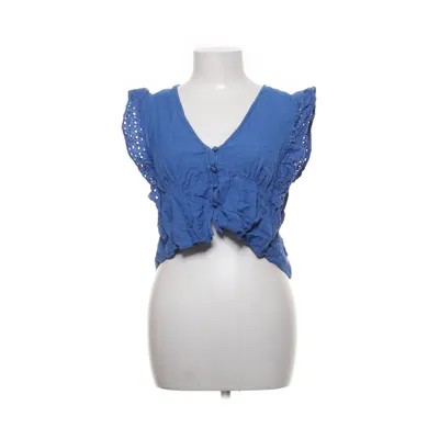 Crop top (Blauw) van Costes Linnen, Viscose