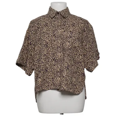 Chemise à manches courtes (Marron, Noir) de Zara Coton