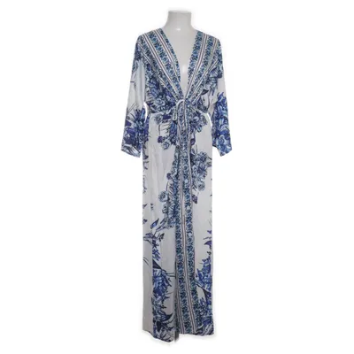 Strandkjole (Hvid, Blå) fra Shein Elastan, Polyester