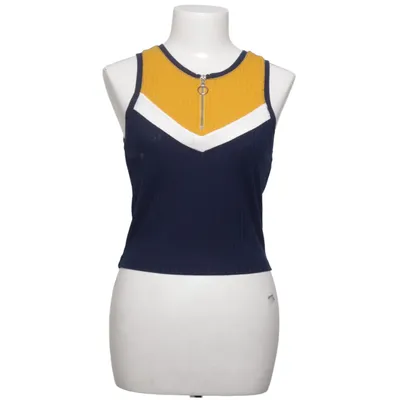 Crop top (Blå, Gul, Hvid) fra Jennyfer Polyester, Viscose
